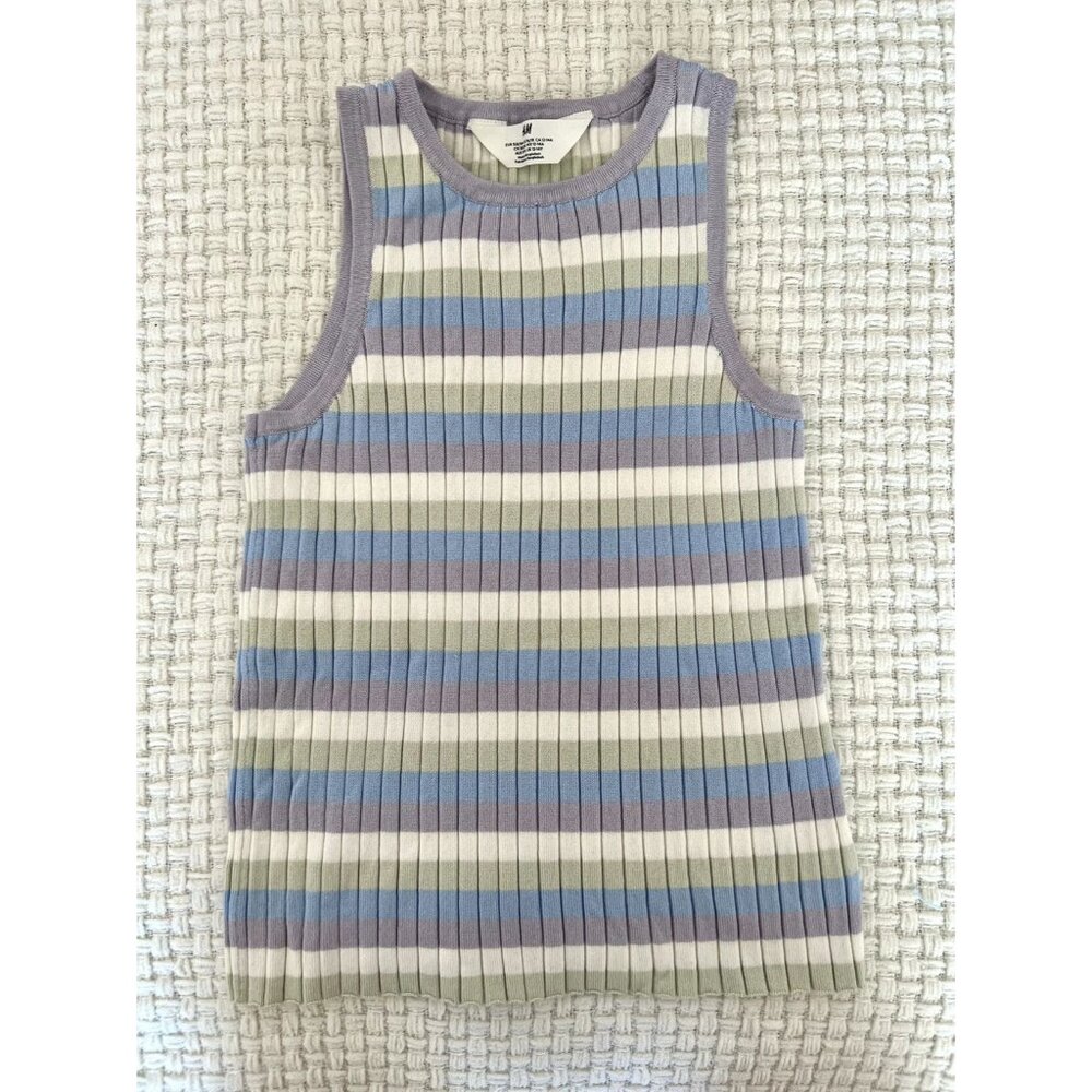H&M Striped Rib Tank Top